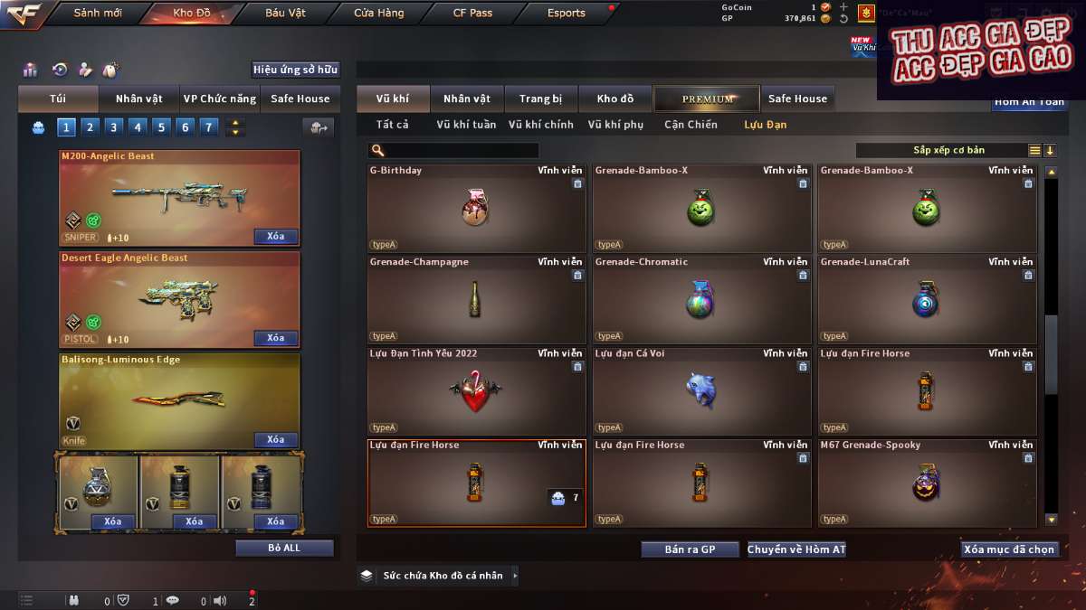 shop acc cf uy tin gia re